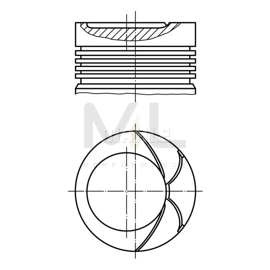 MAHLE ORIGINAL 034 92 02 Piston 81,51 mm, without cooling duct | ML Performance Car Parts