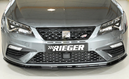 Rieger 00088131 SEAT 5F Front Splitter (Leon FR & Leon Cupra) 7 | ML Performance UK Car Parts