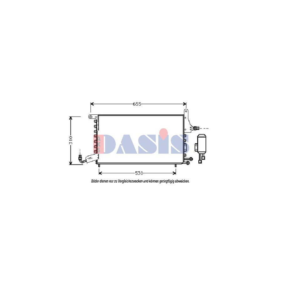 AKS Dasis 332060N Air Conditioning Condenser For Seat Toledo I Hatchback (1L) | ML Performance UK