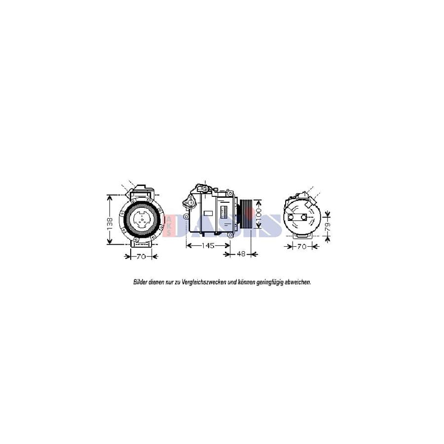 AKS Dasis 851804N Compressor, Air Conditioning For BMW 3 Series | ML Performance UK