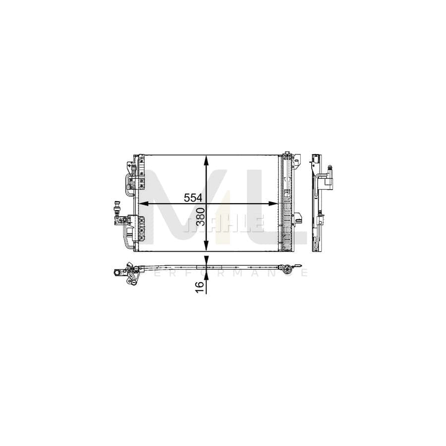 MAHLE ORIGINAL AC 665 000S Air conditioning condenser with dryer | ML Performance Car Parts