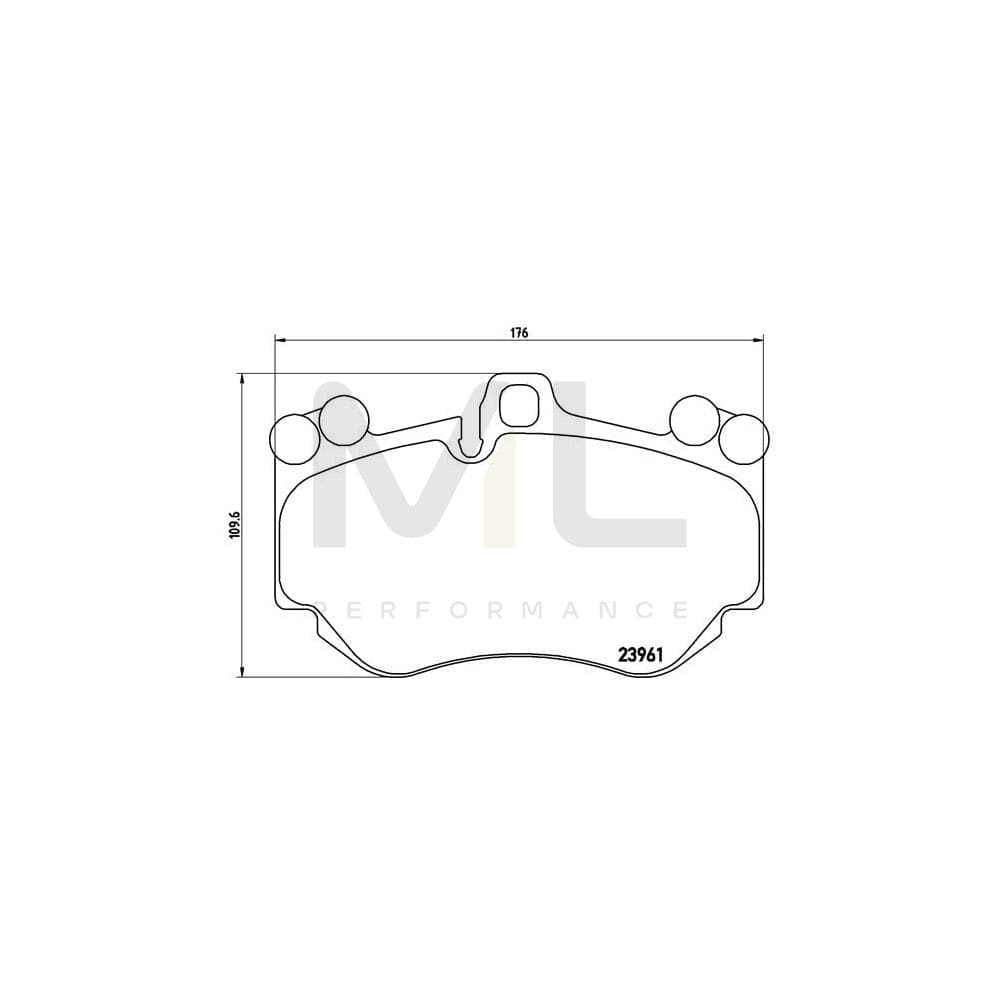 Brembo P 65 016 Brake Pad Set Prepared For Wear Indicator, With Counterweights | ML Performance Car Parts