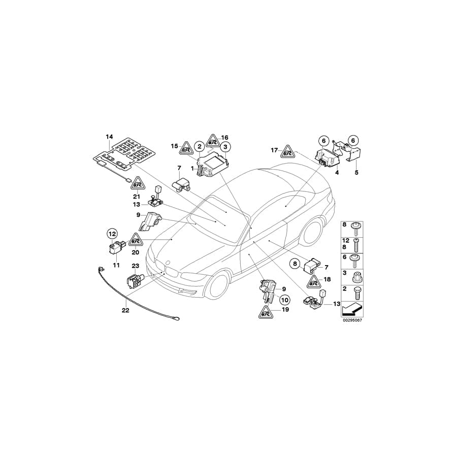 Genuine BMW 65776987967 E88 Bracket For Roll-Over Controller (Inc. 125i) | ML Performance UK Car Parts