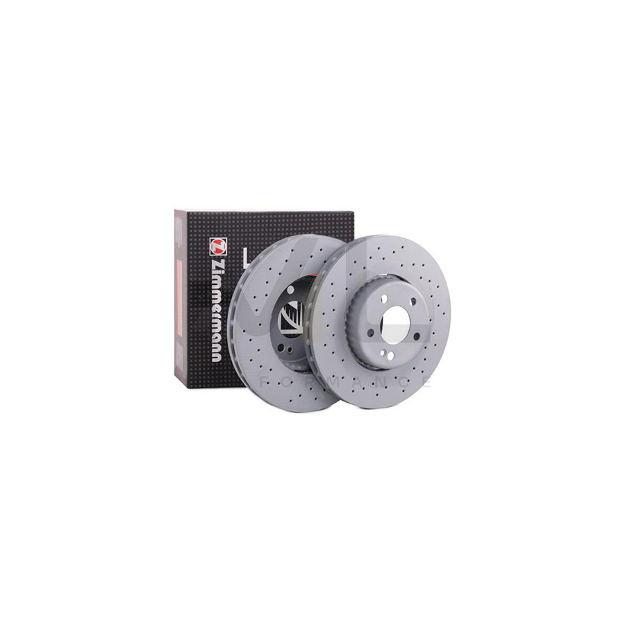 ZIMMERMANN 400.5518.30 Brake Disc suitable for MERCEDES-BENZ C-Class Perforated, Two-piece brake disc, Vented, Coated, High-carbon | ML Performance Car Parts