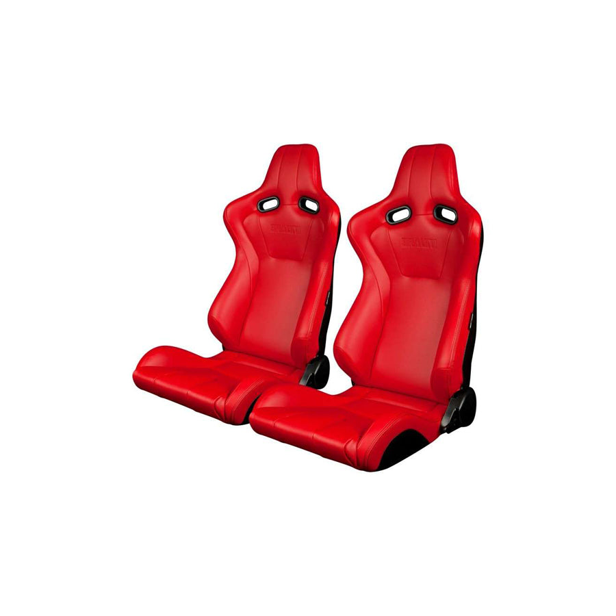 BRAUM Venom Series Racing Seats (Red Leatherette) – Pair | ML Performance UK Car Parts