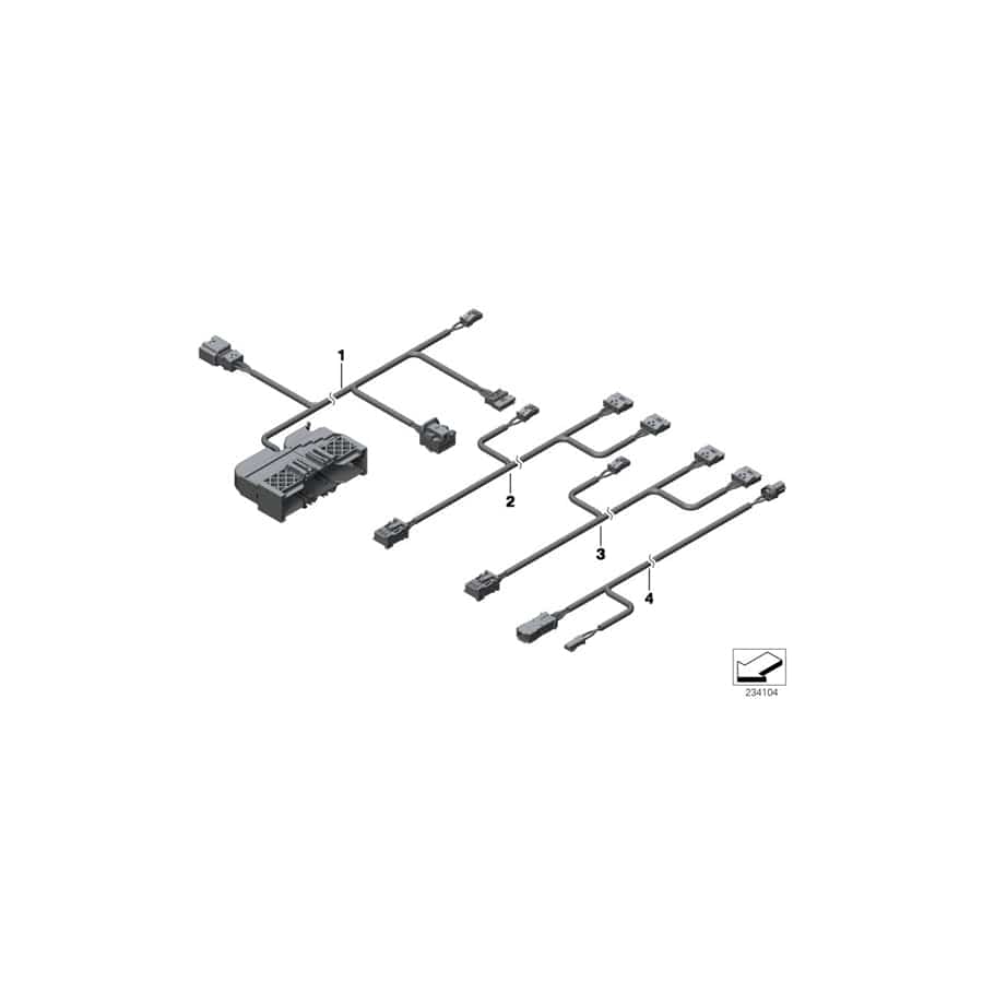 Genuine BMW 61129336951 F25 F26 Adapter Line For Lumbar/Backrest Width (Inc. X4 20dX, X4 28iX & X3 20dX) | ML Performance UK Car Parts