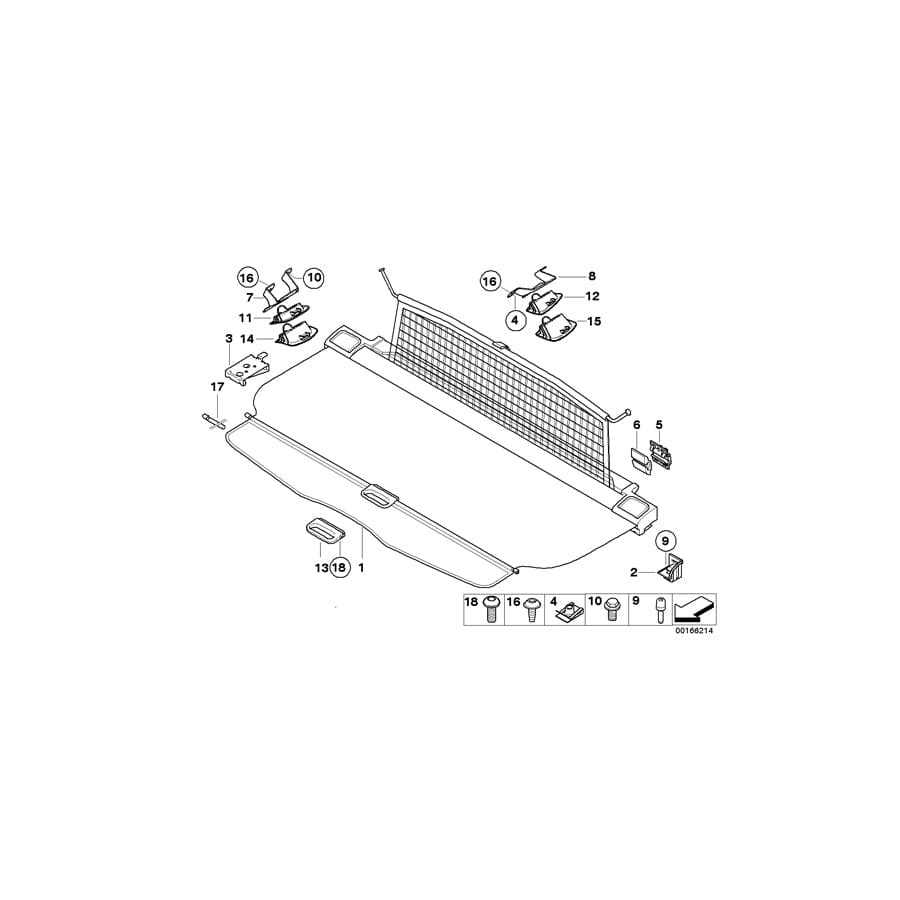 Genuine BMW 51477145844 E91 Cover F Roller Cover Support SCHWARZ (Inc. 320d ed, 330i & 330d) | ML Performance UK Car Parts