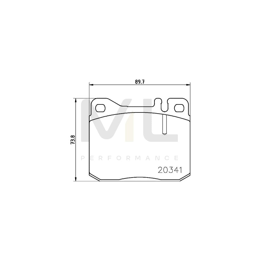 Hella 8DB 355 017-431 Brake Pad Set Prepared For Wear Indicator | ML Performance Car Parts