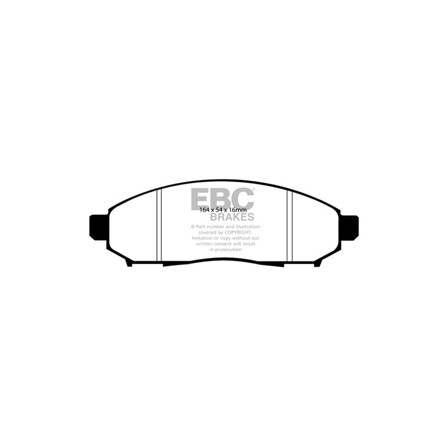 EBC PD03KF870 Nissan Yellowstuff Front Brake Pad & Plain Disc Kit - Tokico Caliper (Inc. Pathfinder & Navara) 2 | ML Performance UK Car Parts