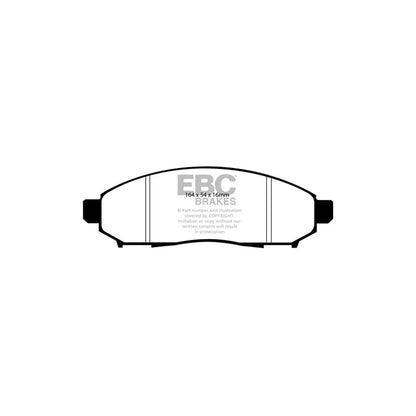 EBC PD03KF870 Nissan Yellowstuff Front Brake Pad & Plain Disc Kit - Tokico Caliper (Inc. Pathfinder & Navara) 2 | ML Performance UK Car Parts