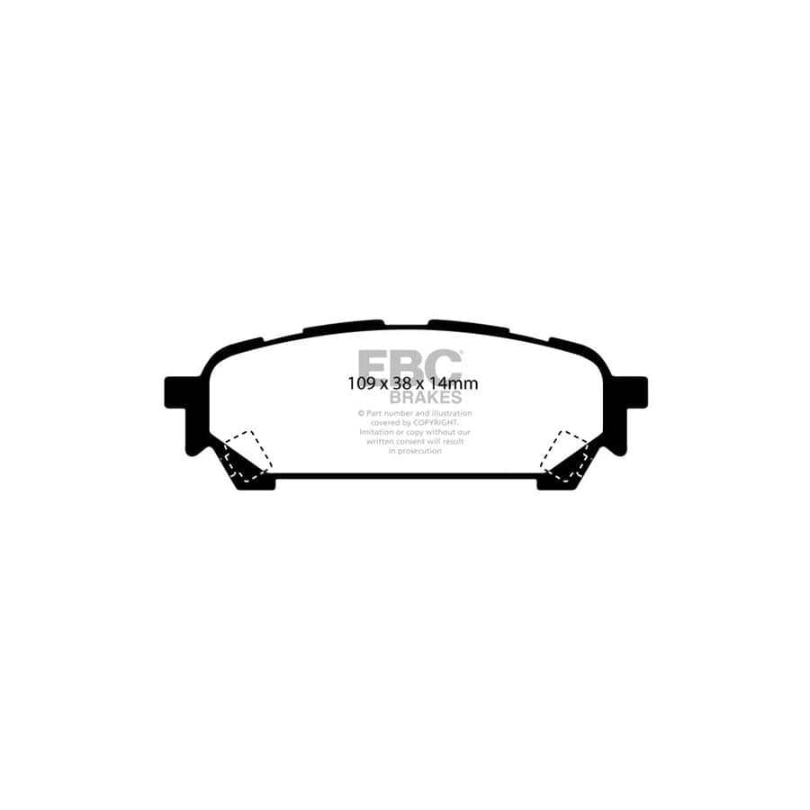 EBC PD02KR457 Subaru Impreza Redstuff Rear Brake Pad & Plain Disc Kit 2 | ML Performance UK Car Parts