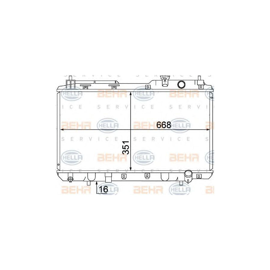 Hella 8MK 376 768-281 Engine Radiator For Honda Cr-V I (RD)