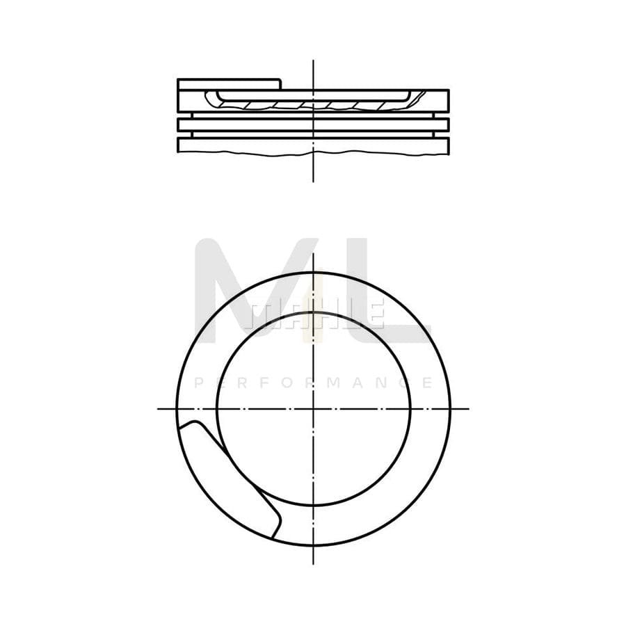 MAHLE ORIGINAL 011 10 12 Piston 80,0 mm, without cooling duct | ML Performance Car Parts