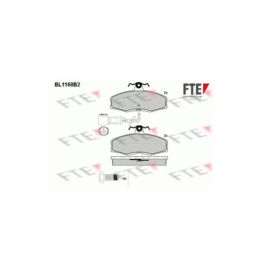 Fte BL1160B2 Brake Pad Set For Ford Sierra | ML Performance UK Car Parts