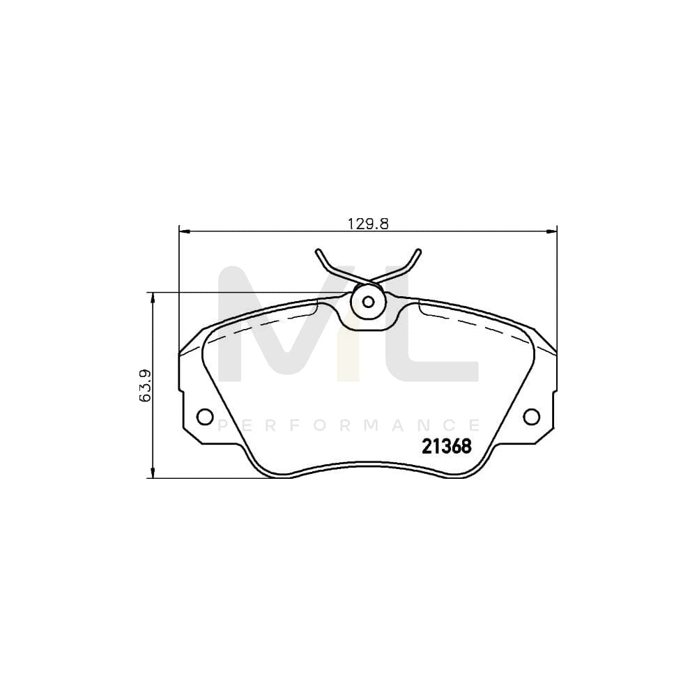 Hella 8DB 355 017-771 Brake Pad Set Prepared For Wear Indicator, With Brake Caliper Screws | ML Performance Car Parts