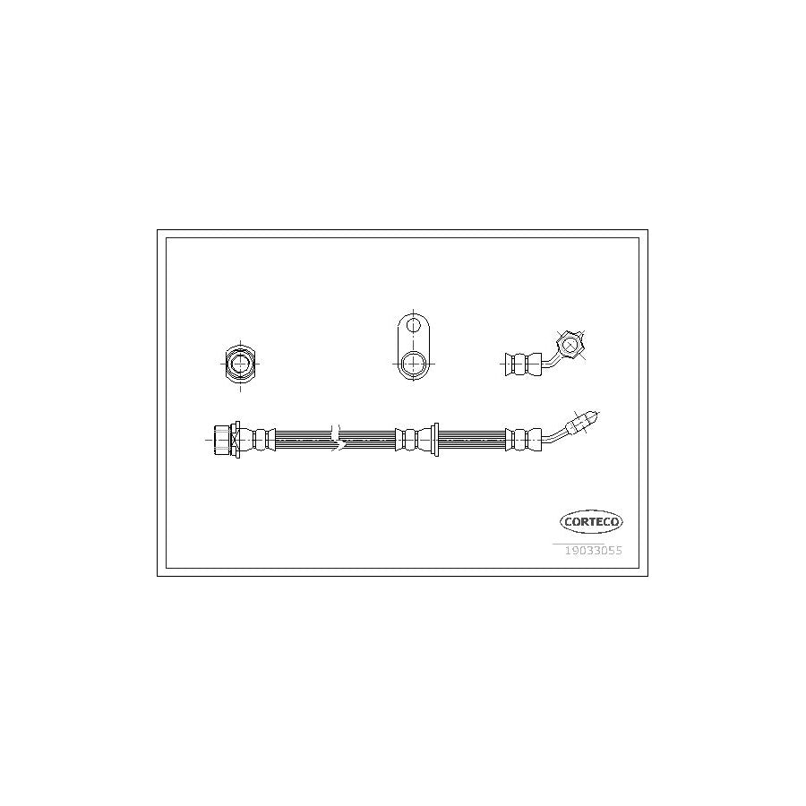 Corteco 19033055 Brake Hose For Toyota Avensis I Saloon (T22) | ML Performance UK