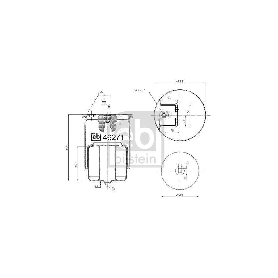 Febi Bilstein 46271 Boot, Air Suspension