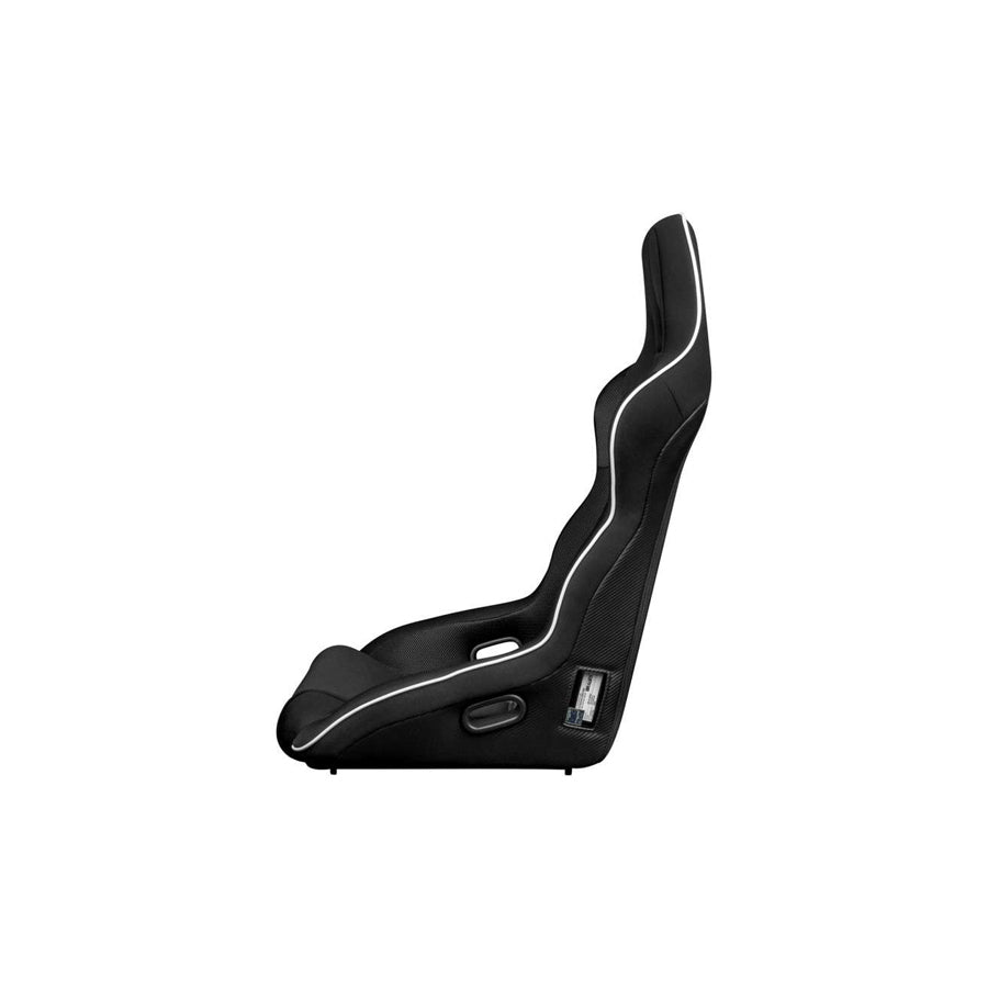 BRAUM Falcon X Series Fia Approved Fixed Back Racing Seat (Black With White Piping)