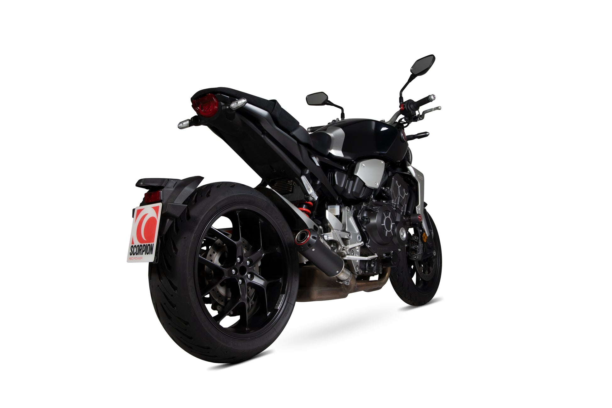 Scorpion PHA187BCER Honda CB1000 R Red Power Slip-On - Black Ceramic Coated Sleeve | ML Performance UK UK