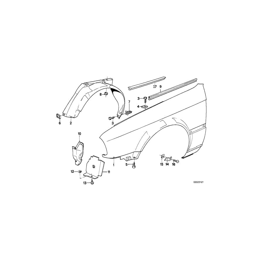 Genuine BMW 41351976052 E30 Classic Side Panel, Front Right (Inc. M3 & E30 M3 Gr.N) | ML Performance UK Car Parts