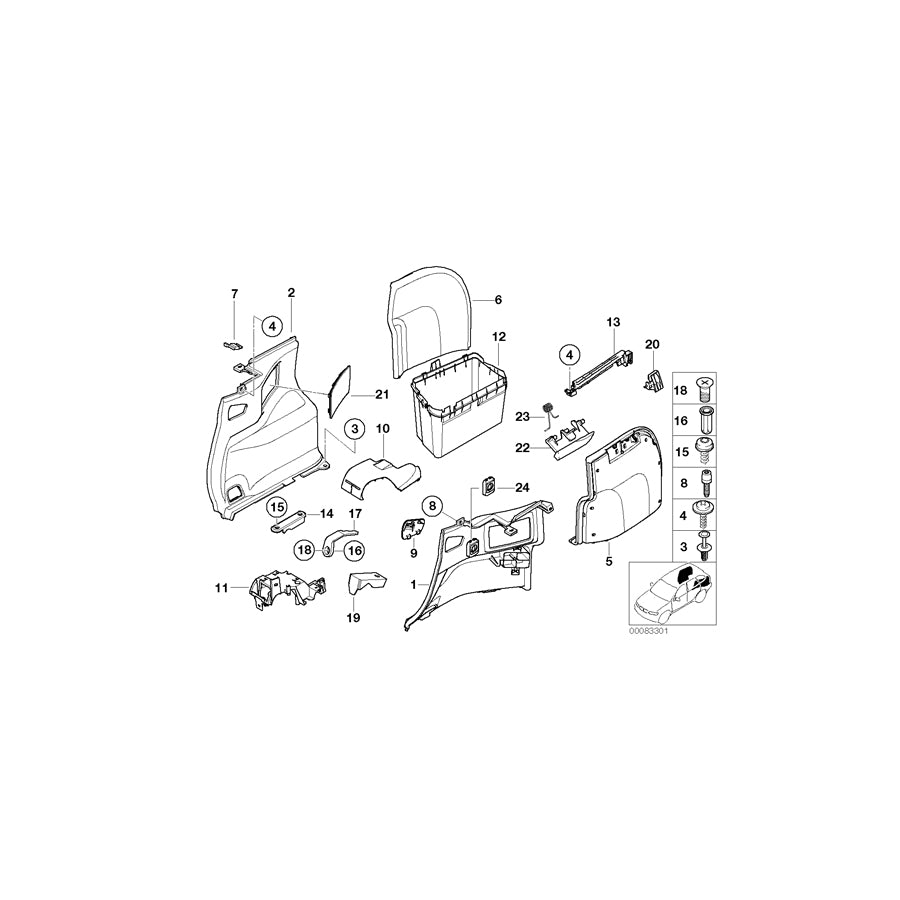 Genuine BMW 51478233657 E46 Trim Panel Left ANTHRAZIT (Inc. 320d, 325i & 330xd) | ML Performance UK Car Parts