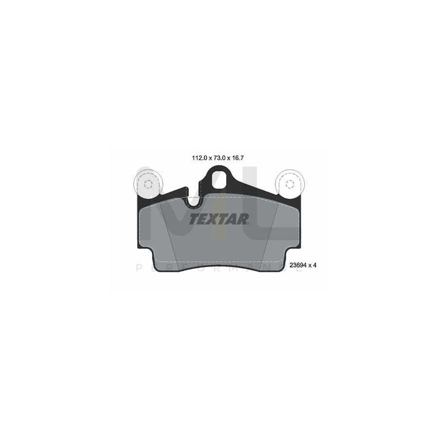 TEXTAR 2369481 Brake pad set epad, prepared for wear indicator, with counterweights | ML Performance Car Parts