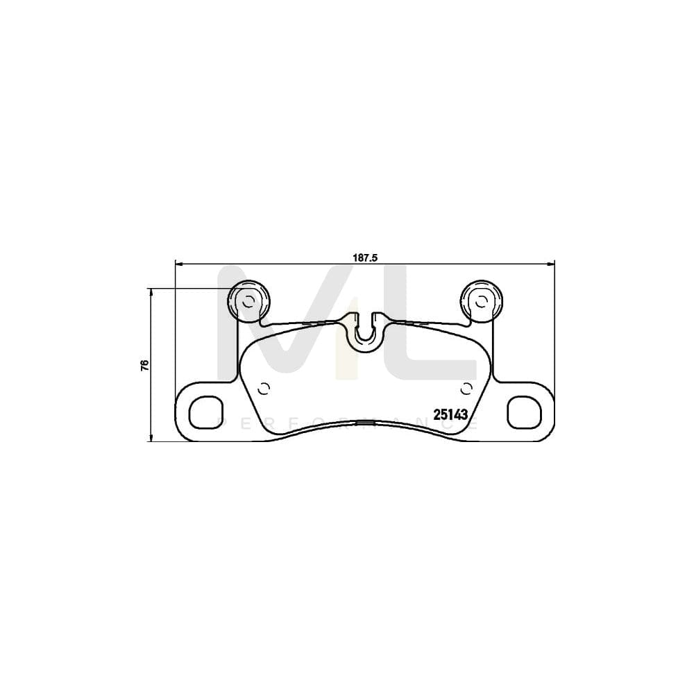 Hella 8DB 355 023-371 Brake Pad Set Prepared For Wear Indicator | ML Performance Car Parts