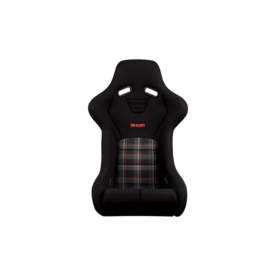 BRAUM Falcon-R Series Fixed Back Bucket Composite Seat Black Red Plaid - Priced Per Seat