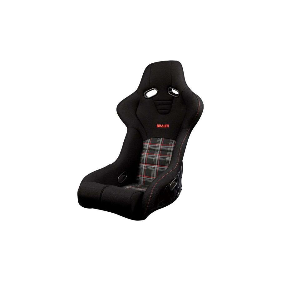 BRAUM Falcon-R Series Fixed Back Bucket Composite Seat Black Red Plaid - Priced Per Seat | ML Performance UK Car Parts