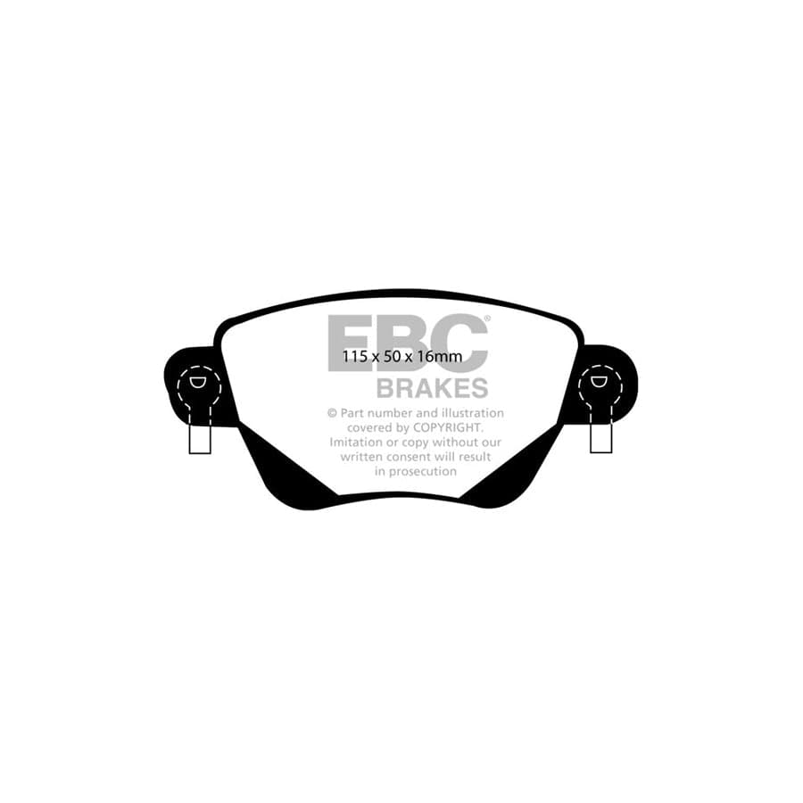 EBC PD01KR308 Ford Jaguar Greenstuff Rear Brake Pad & Plain Disc Kit - Bosch Caliper 2 | ML Performance UK Car Parts