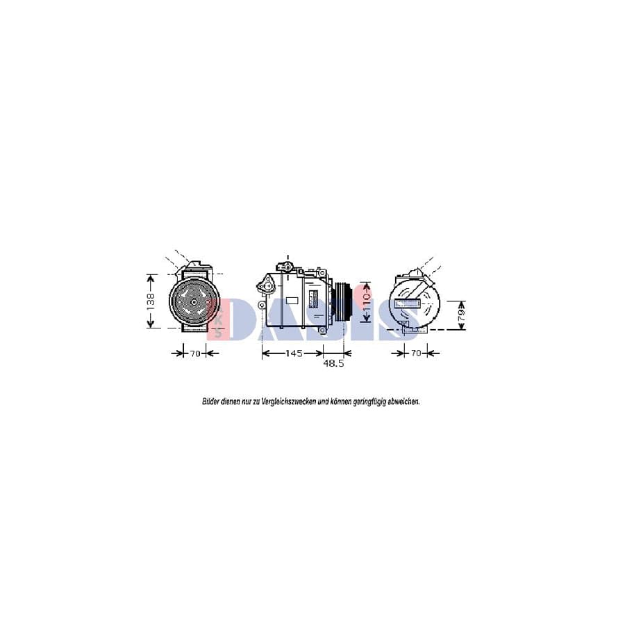 AKS Dasis 851808N Compressor, Air Conditioning | ML Performance UK