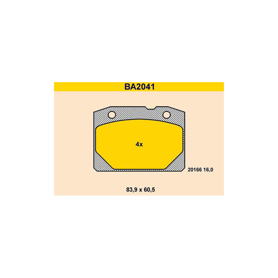 Barum BA2041 Brake Pad Set