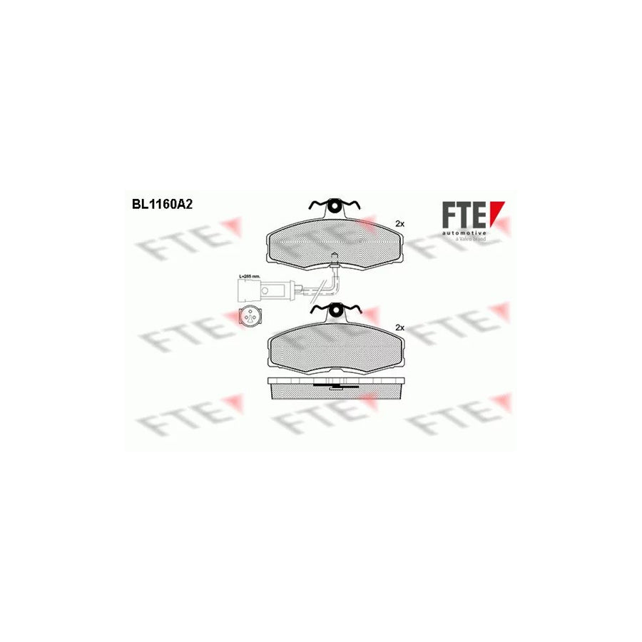 Fte BL1160A2 Brake Pad Set For Ford Sierra | ML Performance UK Car Parts