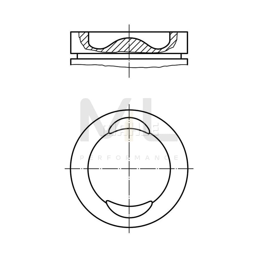 MAHLE ORIGINAL 029 92 03 Piston for VW POLO 75,76 mm, without cooling duct | ML Performance Car Parts