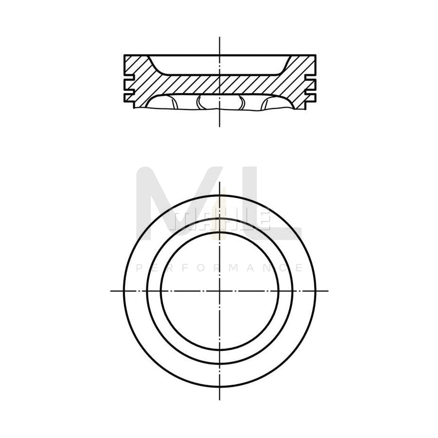 MAHLE ORIGINAL 040 10 00 Piston 83,0 mm, without cooling duct | ML Performance Car Parts