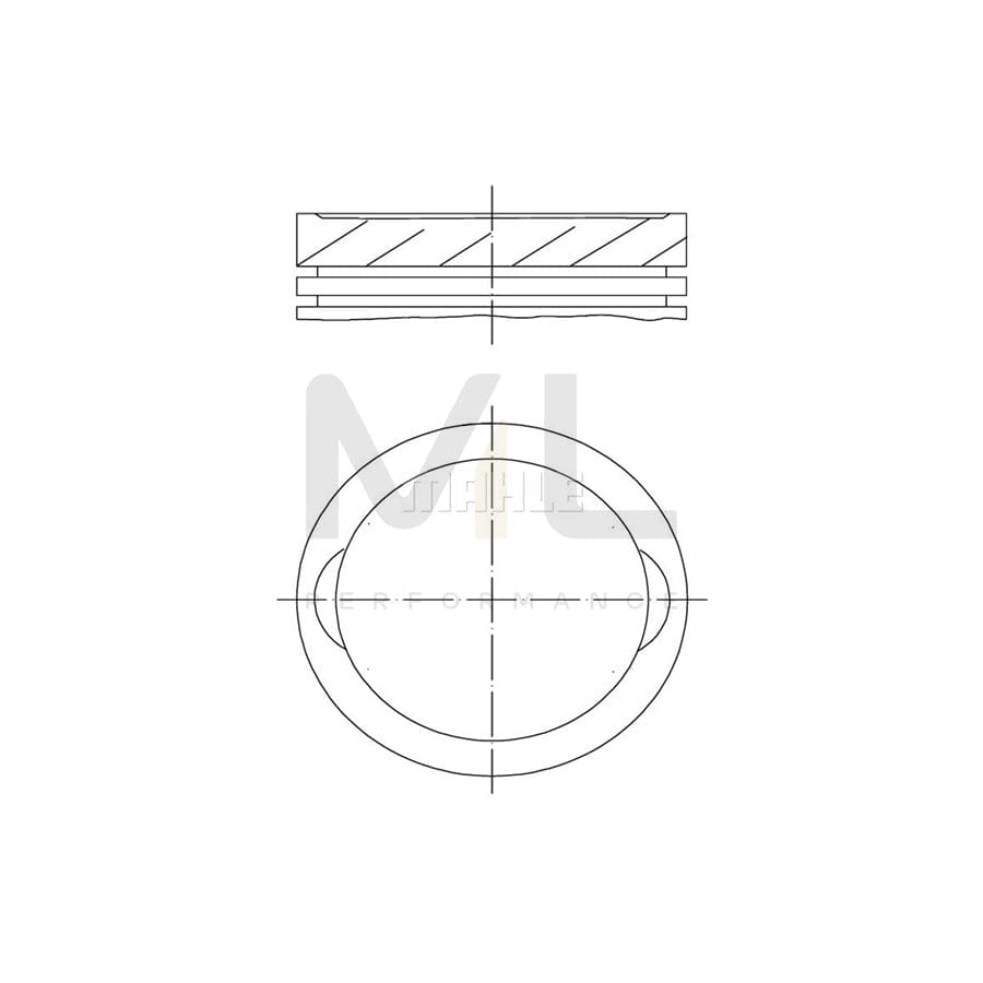 MAHLE ORIGINAL 033 98 00 Piston 82,51 mm, without cooling duct | ML Performance Car Parts