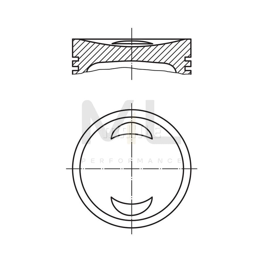 MAHLE ORIGINAL 033 99 01 Piston 82,76 mm, without cooling duct | ML Performance Car Parts