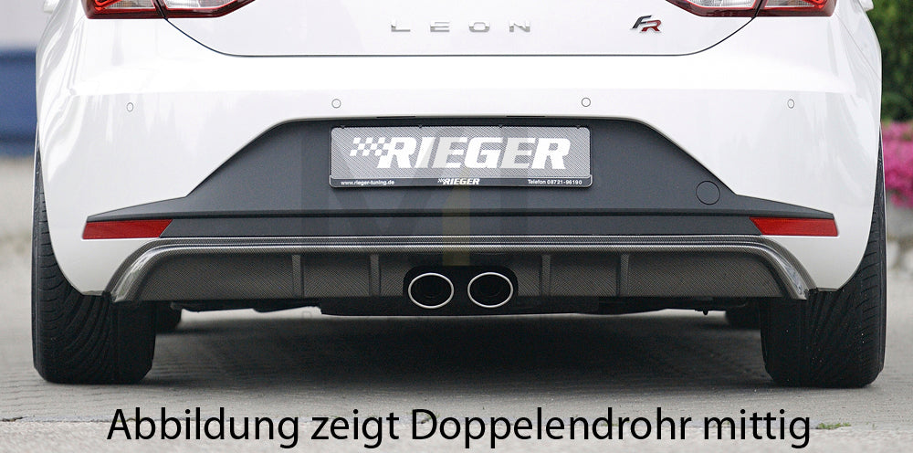 Rieger 00099184 SEAT 5F Leon FR Rear Diffuser 4 | ML Performance UK Car Parts