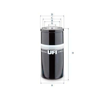 UFI 87.011.00 Filter, Operating Hydraulics