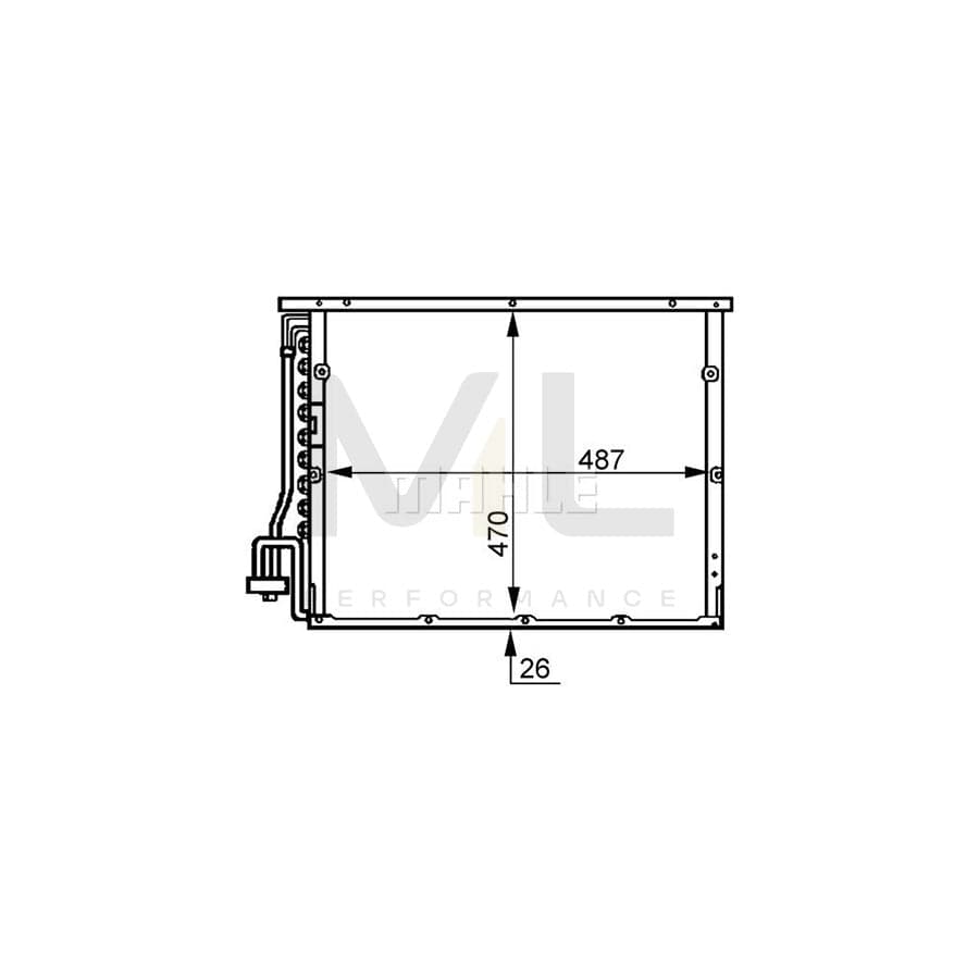 MAHLE ORIGINAL AC 179 000S Air conditioning condenser without dryer | ML Performance Car Parts