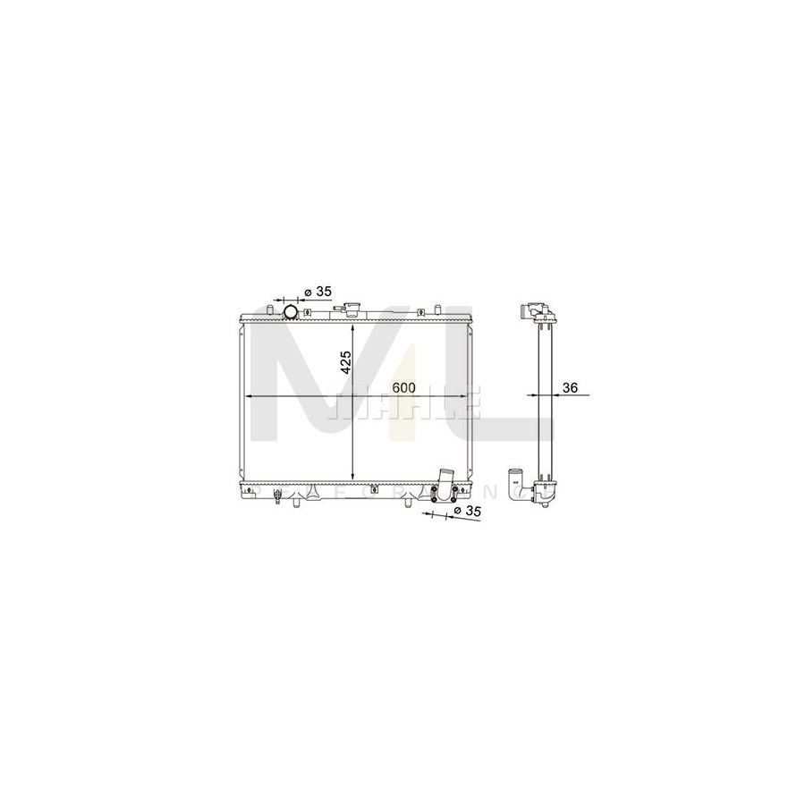 MAHLE ORIGINAL CR 1608 000S Engine radiator Brazed cooling fins | ML Performance Car Parts