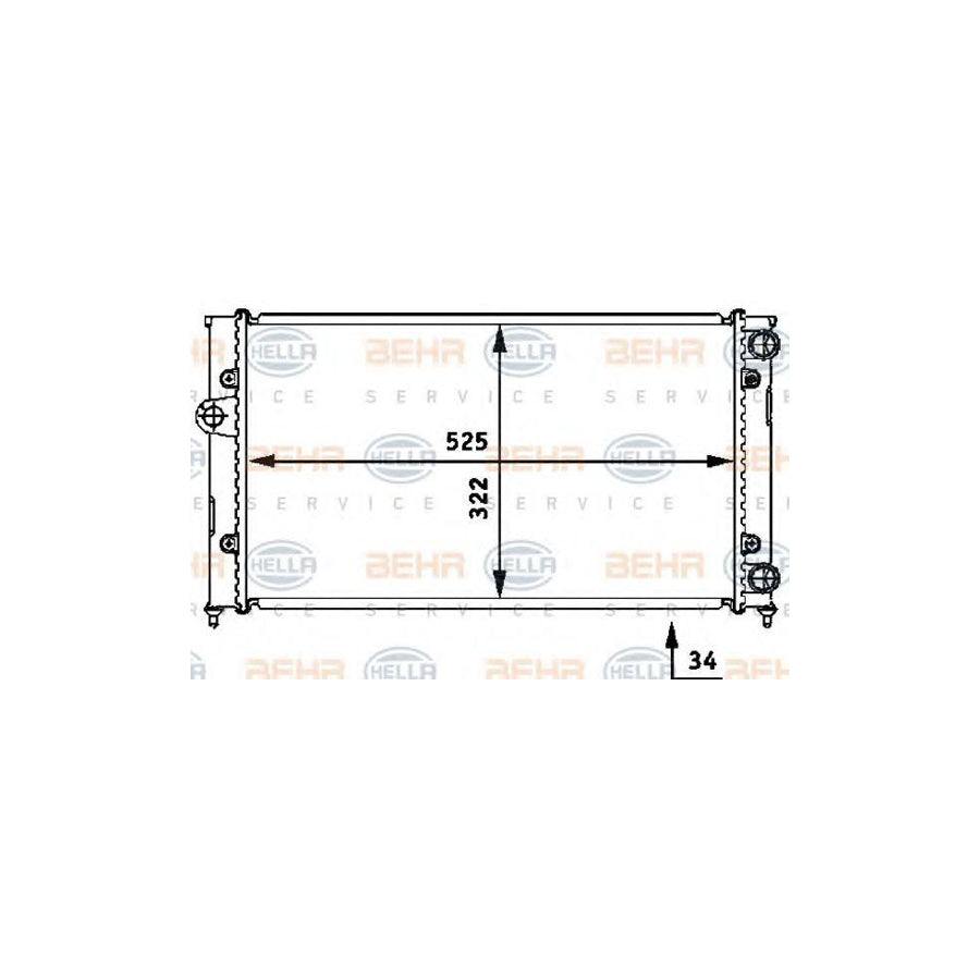 Hella 8MK 376 713-761 Engine Radiator