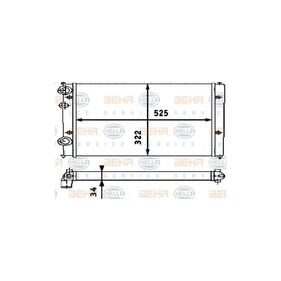 Hella 8MK 376 713-754 Engine Radiator