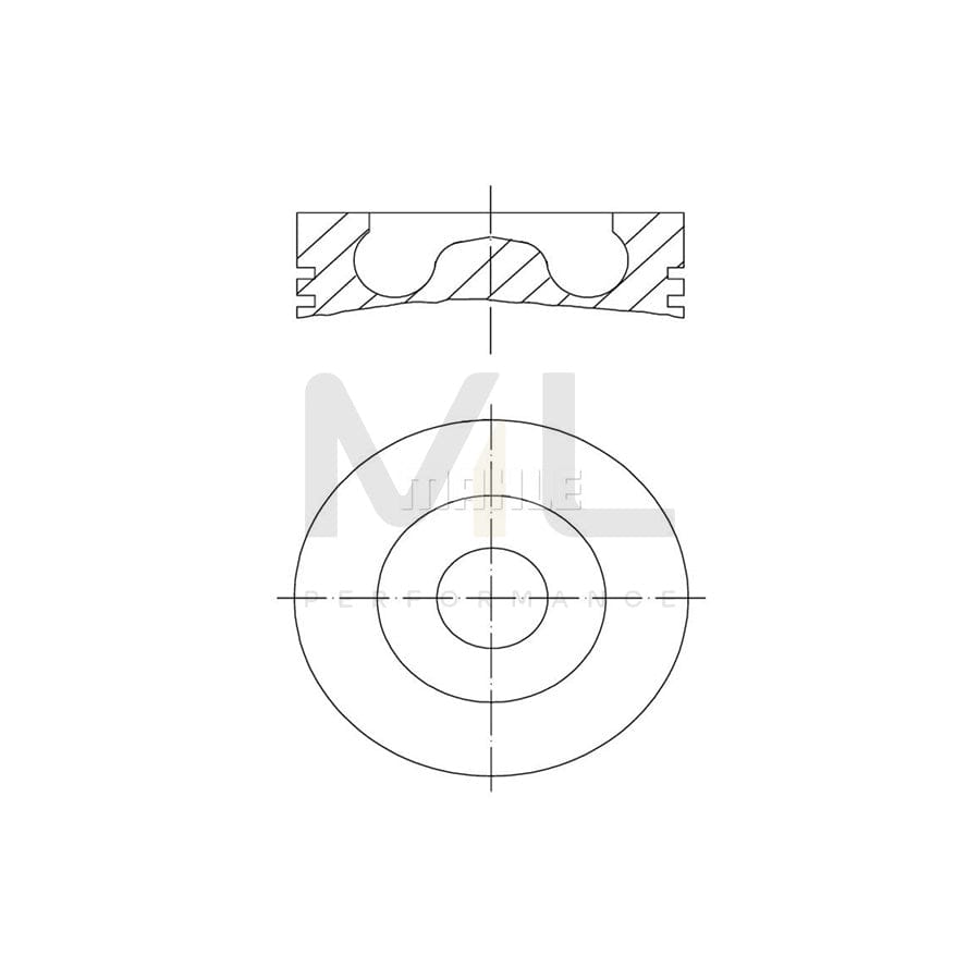 MAHLE ORIGINAL 028 02 02 Piston 81,51 mm, with cooling duct, with piston ring carrier | ML Performance Car Parts