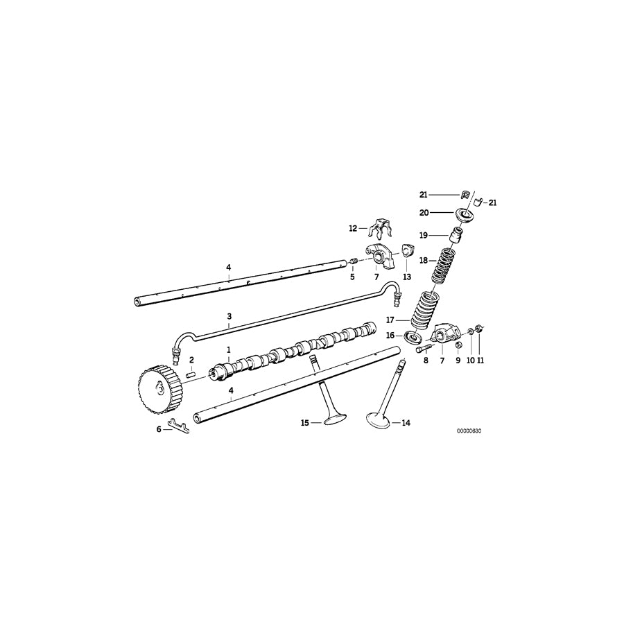 Genuine BMW 11341714786 E34 E30 Intake Valve W.Oversize Va.System +0,2mm 42,0/7,17mm (Inc. Z1, 325e & 525e) | ML Performance UK Car Parts