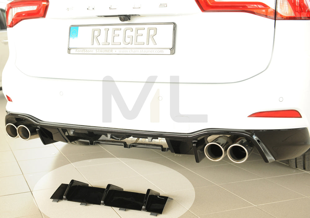 Rieger 00088242 Ford DEH Focus 4 Rear Diffuser (Inc. Focus 4 ST) 9 | ML Performance UK Car Parts