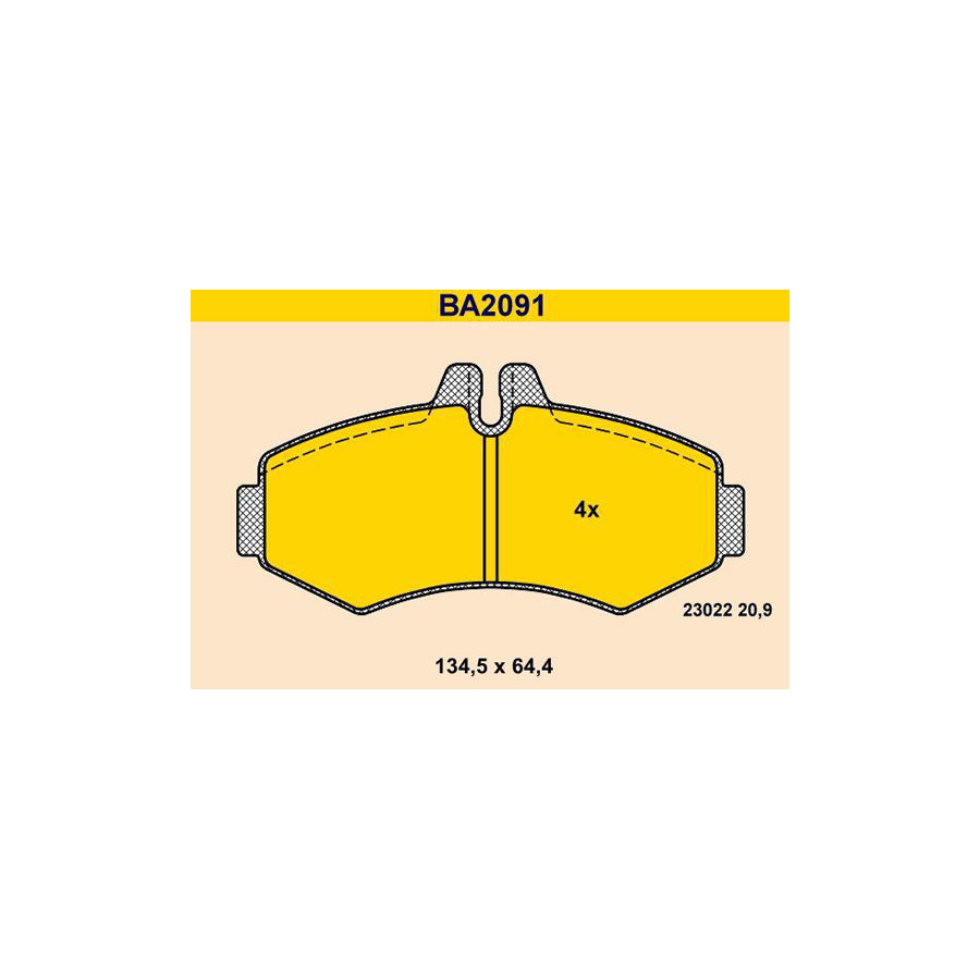 Barum BA2091 Brake Pad Set