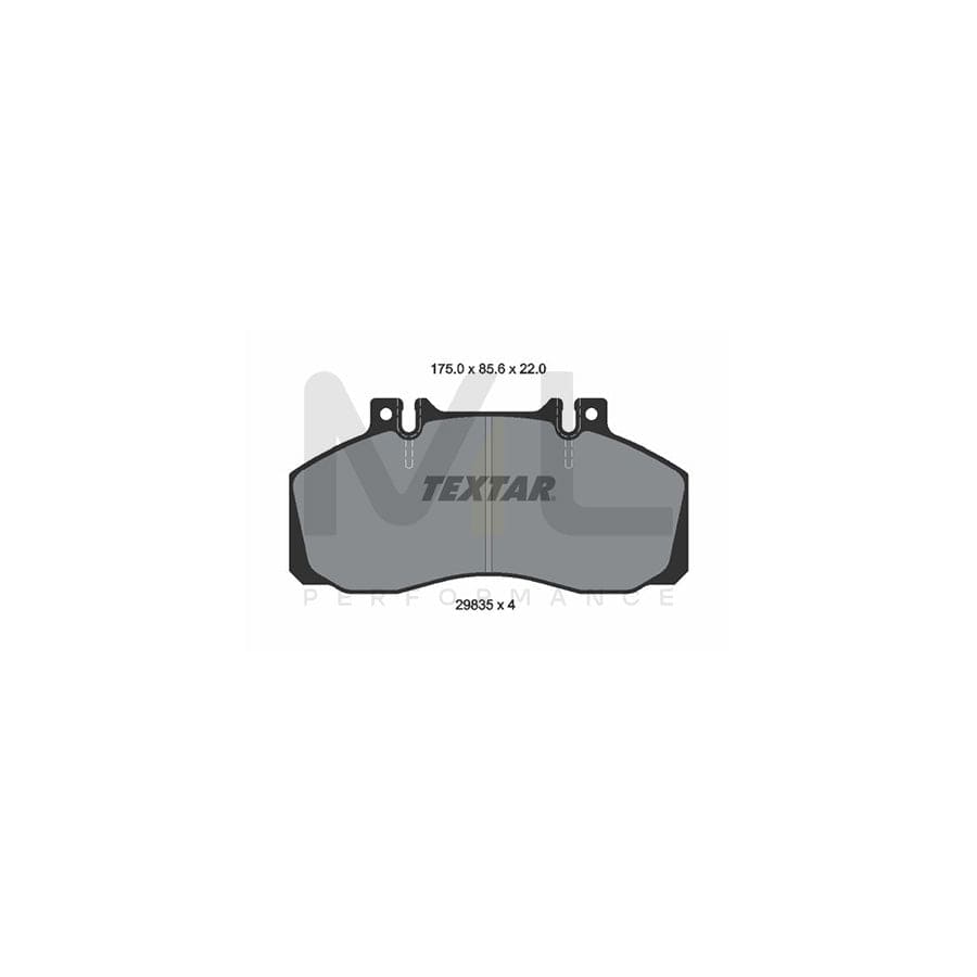 TEXTAR 2983506 Brake pad set prepared for wear indicator | ML Performance Car Parts