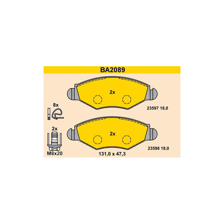 Barum BA2089 Brake Pad Set