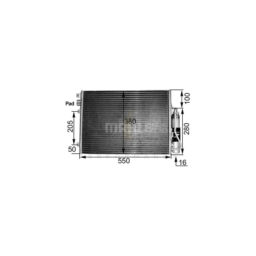 MAHLE ORIGINAL AC 303 000S Air conditioning condenser with dryer | ML Performance Car Parts